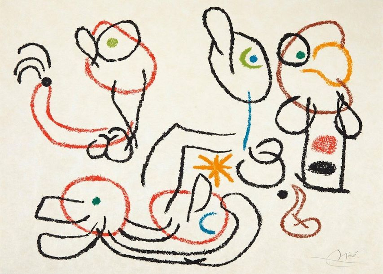 Plate from the album Ubu in the Balearic Islands by Joan Miró