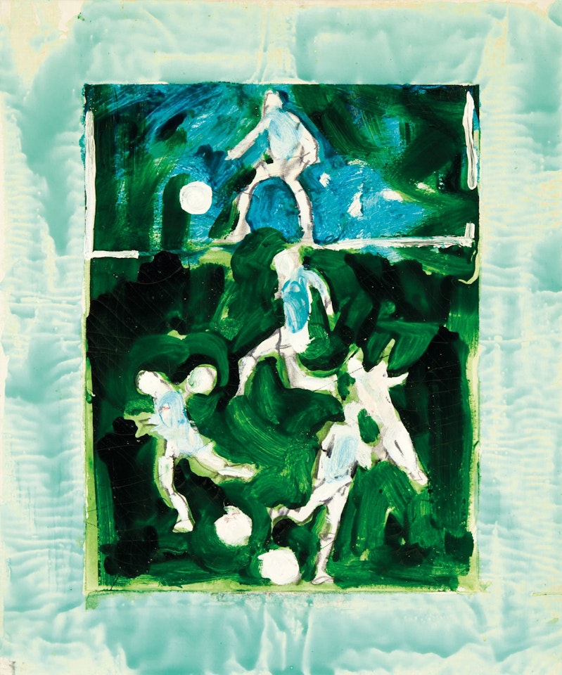 The football players by Mario Schifano