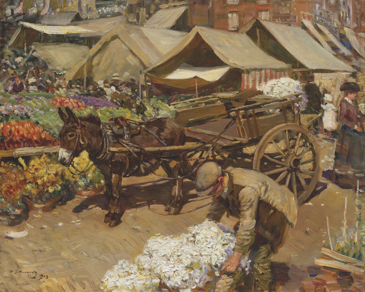 Norwich Flower Market by Alfred James Munnings