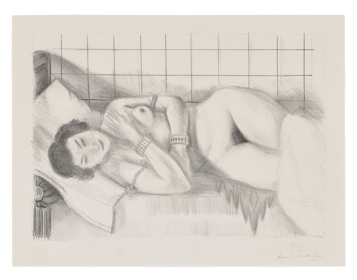 Figure endormie, châle sur les jambes by Henri Matisse