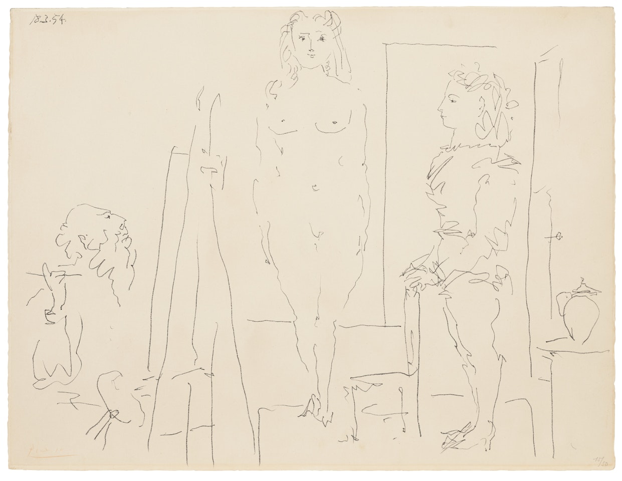 Les Deux modèles by Pablo Picasso