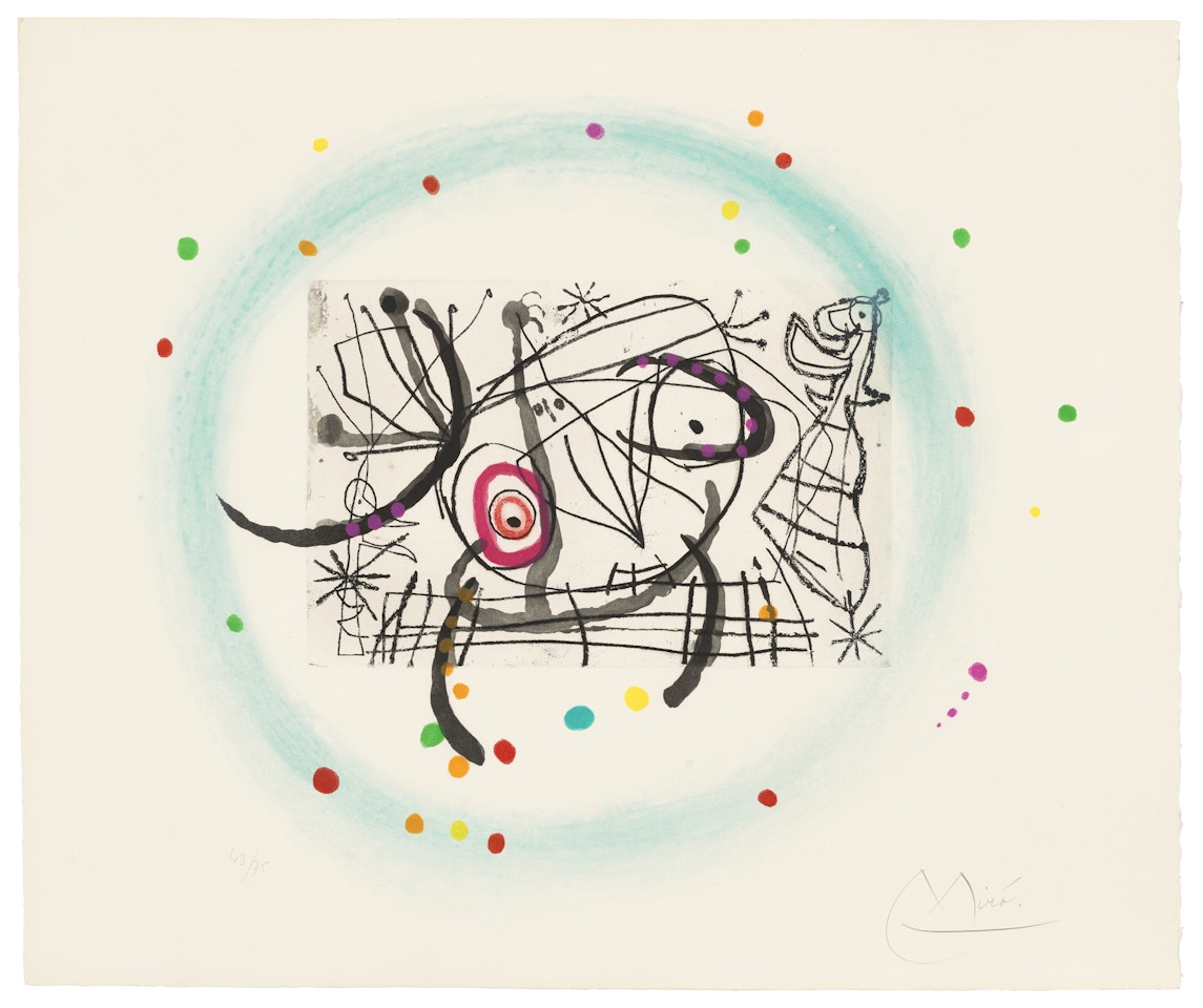 One print, from: Fissures by Joan Miró