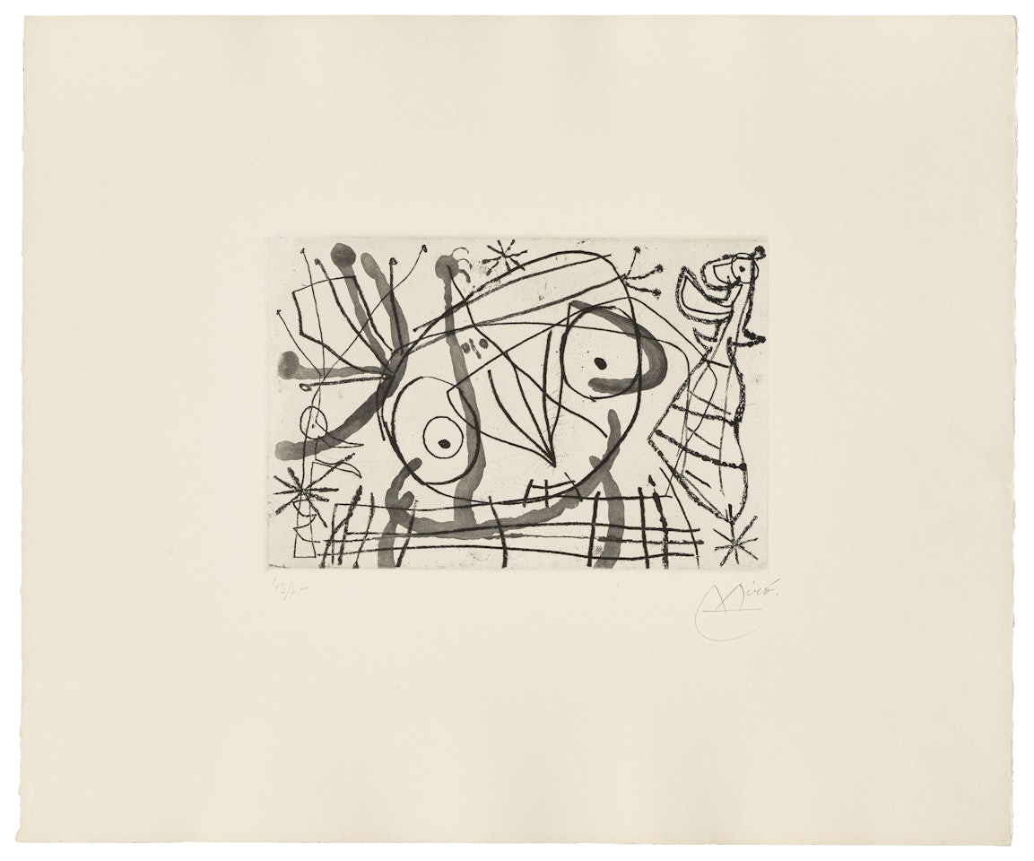 One print, from: Fissures by Joan Miró