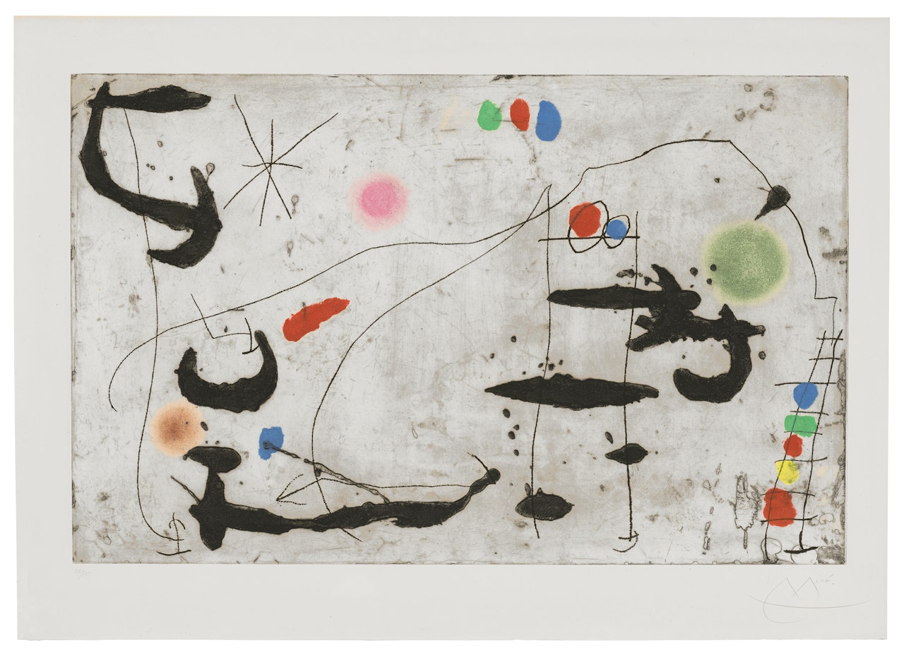 Tracê sur la paroi VI by Joan Miró