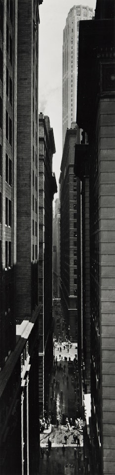 View of Exchange Place from Broadway by Berenice Abbott