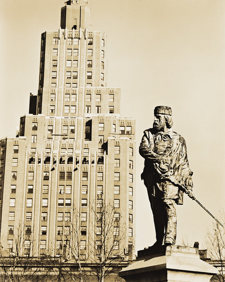 Washington Square with Statue of Garibaldi by Berenice Abbott