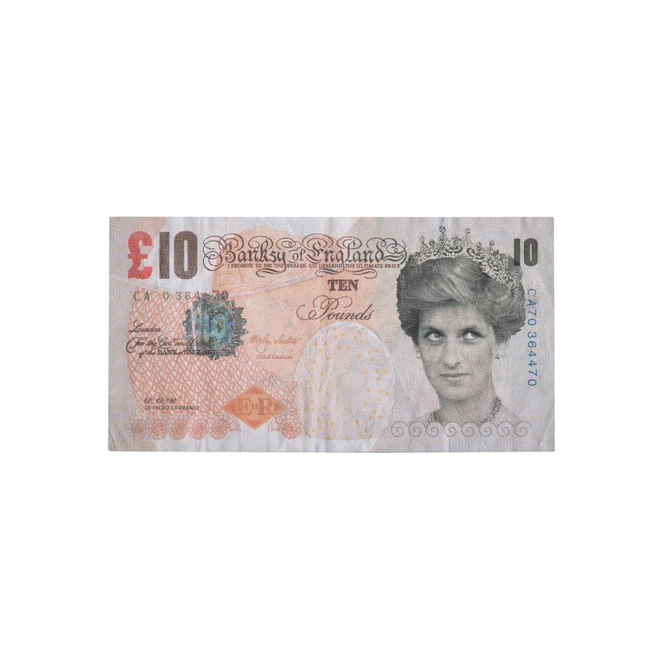 Banksy Di-Faced Tenner (Banksy 10-pound bank note) by Banksy