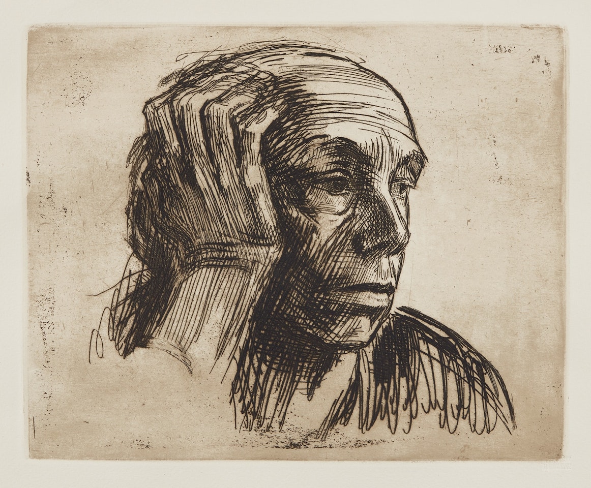 Selbstbildnis (Self-Portrait) (K. 171) by Kathe Kollwitz