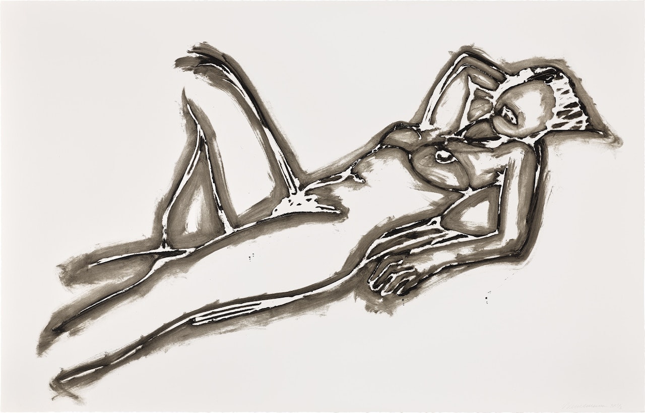 Monica Lying Down, One Arm Up (W.P.I. P90L01) by Tom Wesselmann