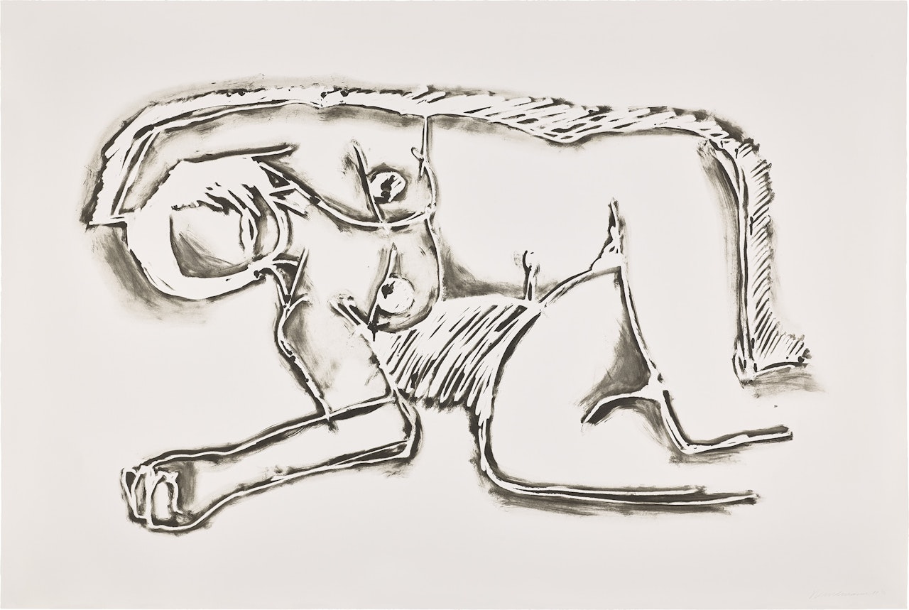 Monica Lying on Her Side with Scribbles (W.P.I. P90L46) by Tom Wesselmann