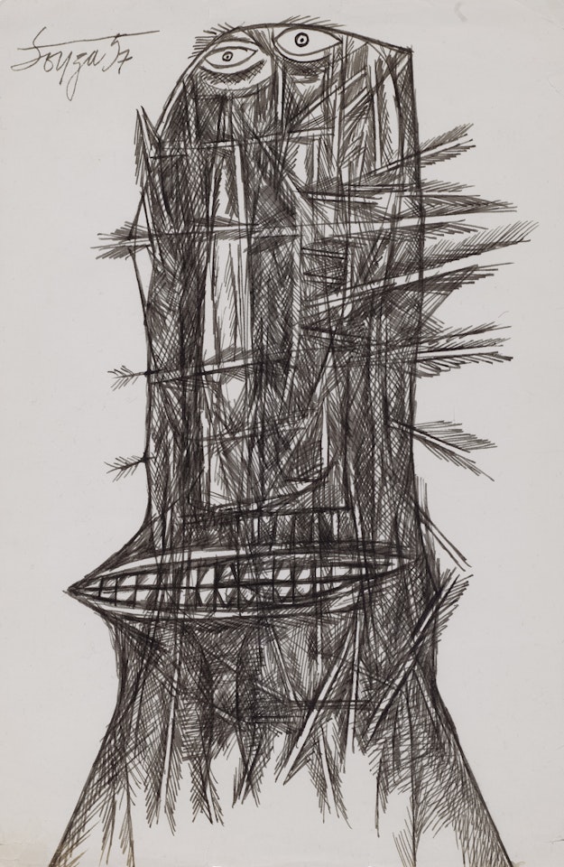Untitled (Head with Arrows) by Francis Newton Souza