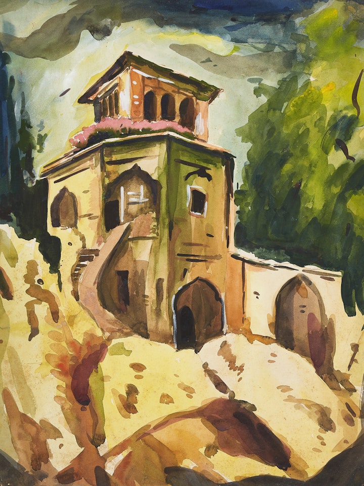 Untitled (House on a Hill) by Ram Kumar