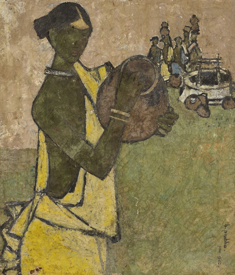 Untitled (Woman at Well) by B Prabha
