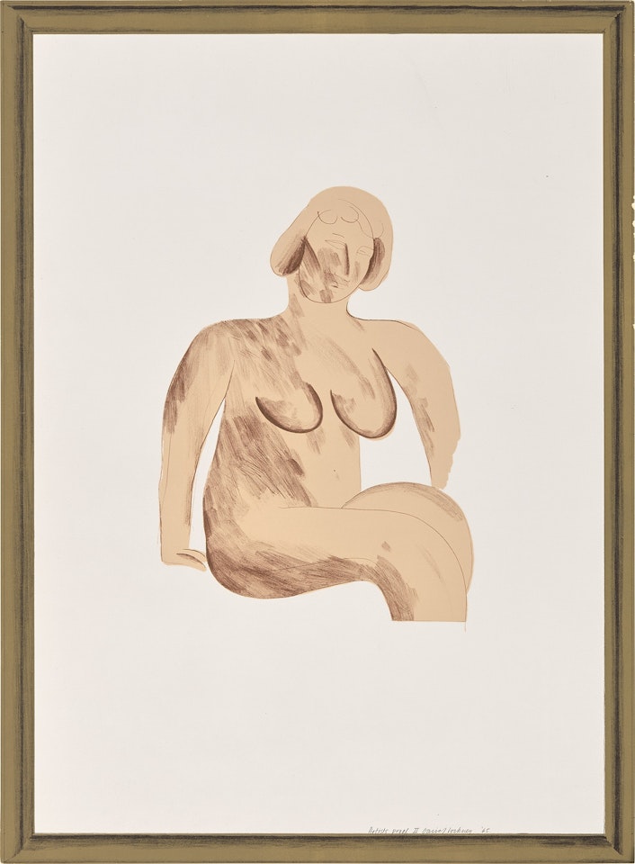 Picture of a Simply Framed Traditional Nude Drawing, from A Hollywood Collection (S.A.C. 45, M.C.A.T 45) by David Hockney