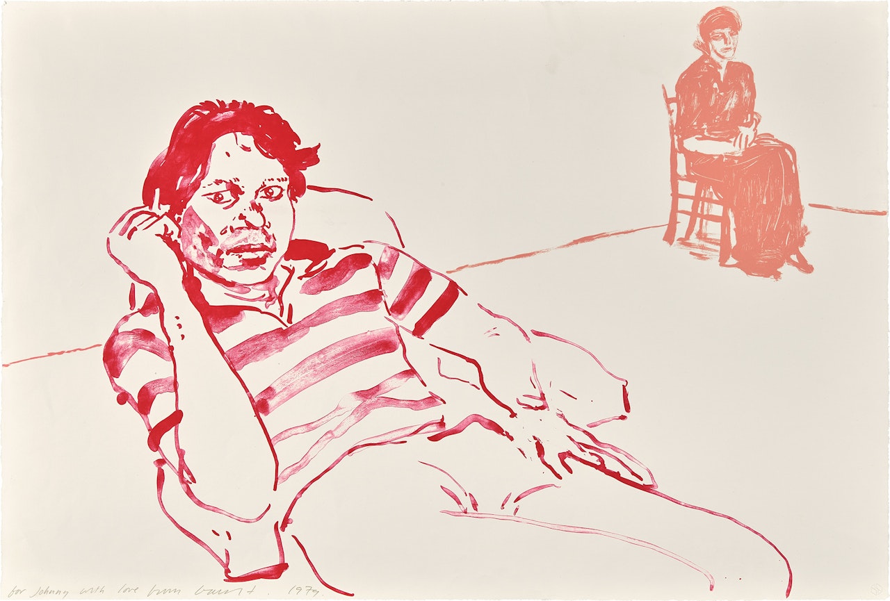 Johnny and Lindsay (T.G. 260, M.A.C.T. 231) by David Hockney