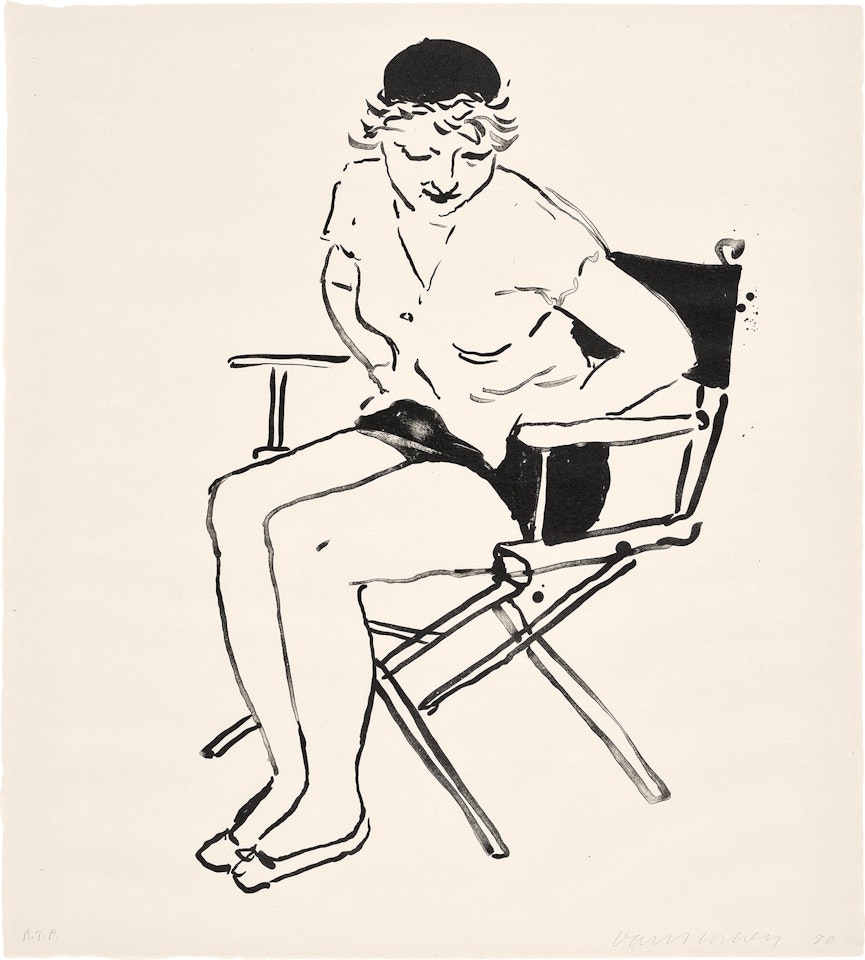Celia in the Director"s Chair (G. 916, M.C.A.T. 244) by David Hockney
