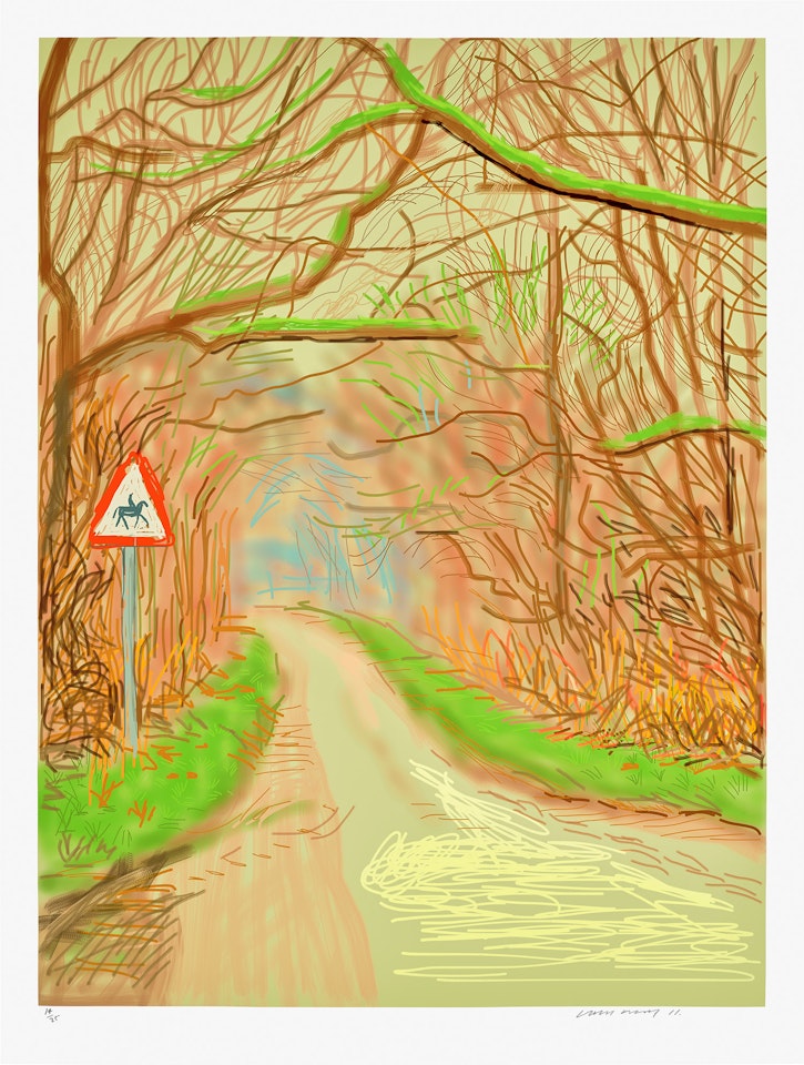 The Arrival of Spring in Woldgate, East Yorkshire in 2011 (twenty eleven) - 14 March, 2011 by David Hockney