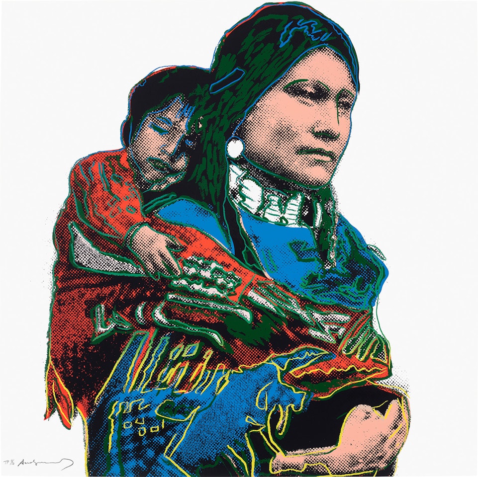 Mother and Child, from Cowboys and Indians (see F. & S. 383) by Andy Warhol