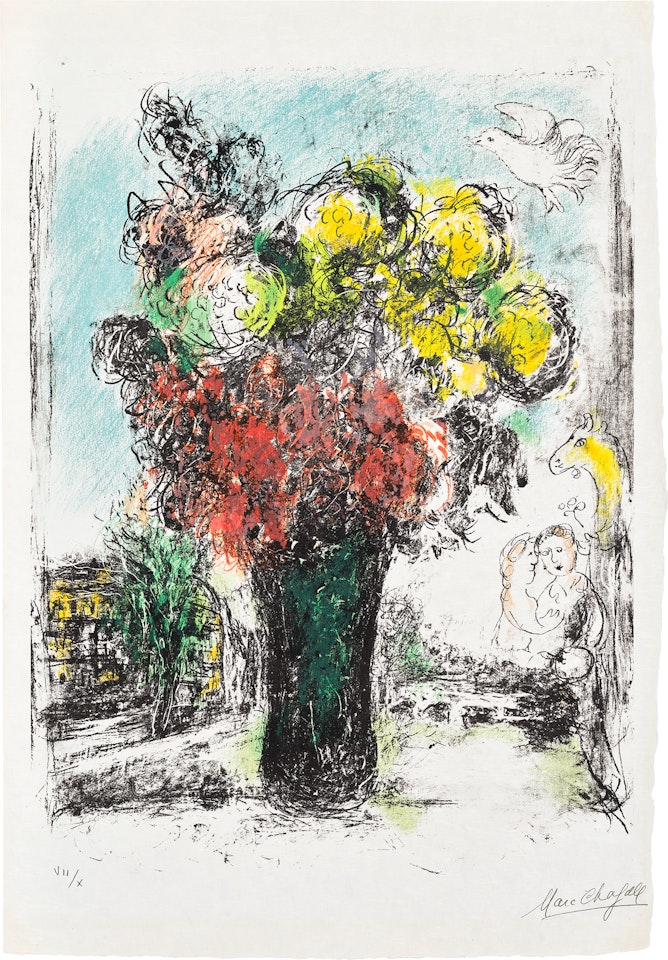 Le bouquet rouge et jaune (The Red and Yellow Bouquet) (M. 711) by Marc Chagall