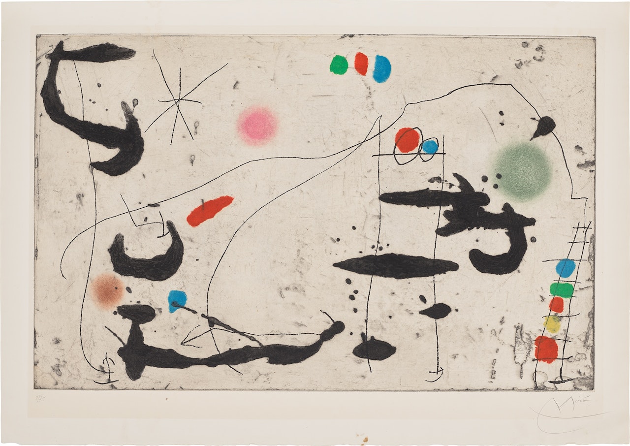 Tracé sur la paroi VI (Trace on the Wall VI) (D. 445) by Joan Miró