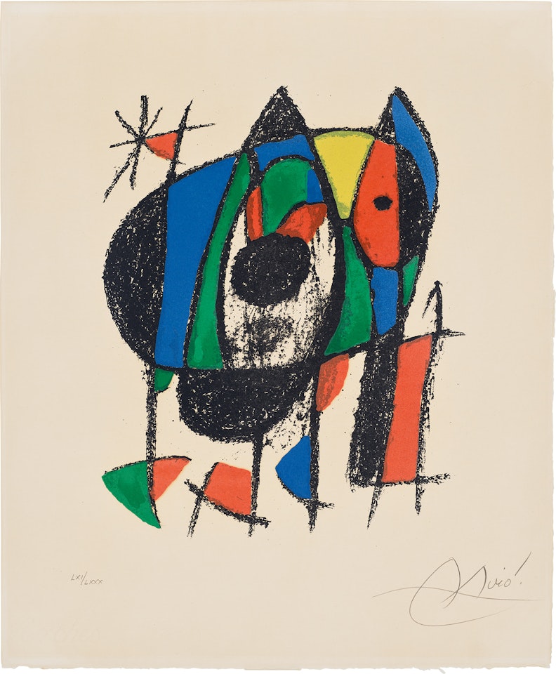Joan Miró Lithographs II: one plate (M. 1041, see C. Bks. 198) by Joan Miró