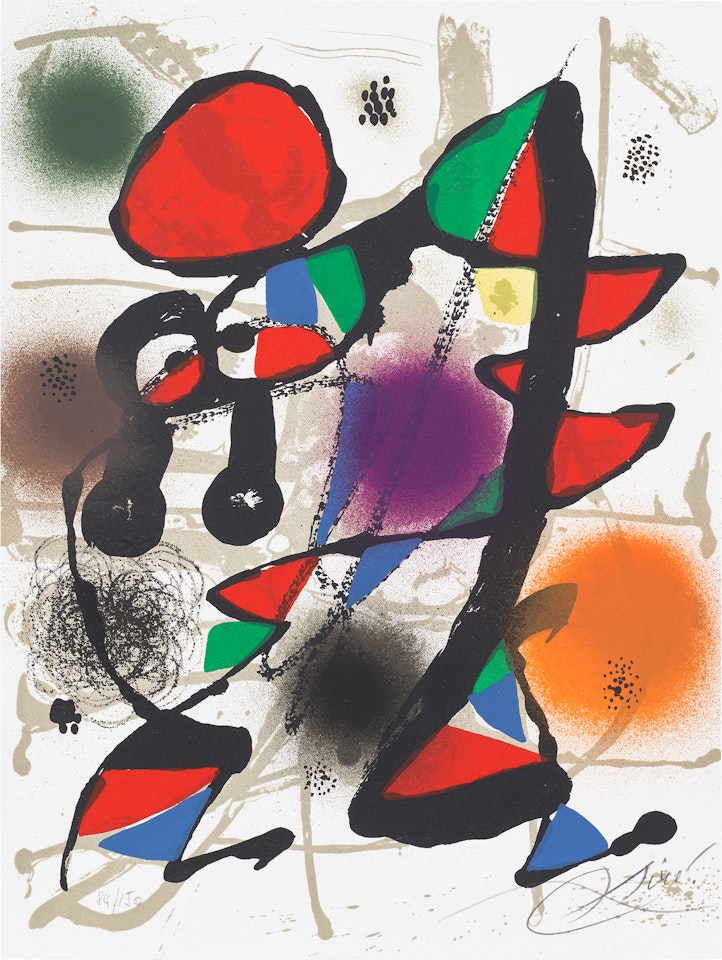 Joan Miró Lithographs III: one plate (M. 1119, see C. Bks. 230) by Joan Miró