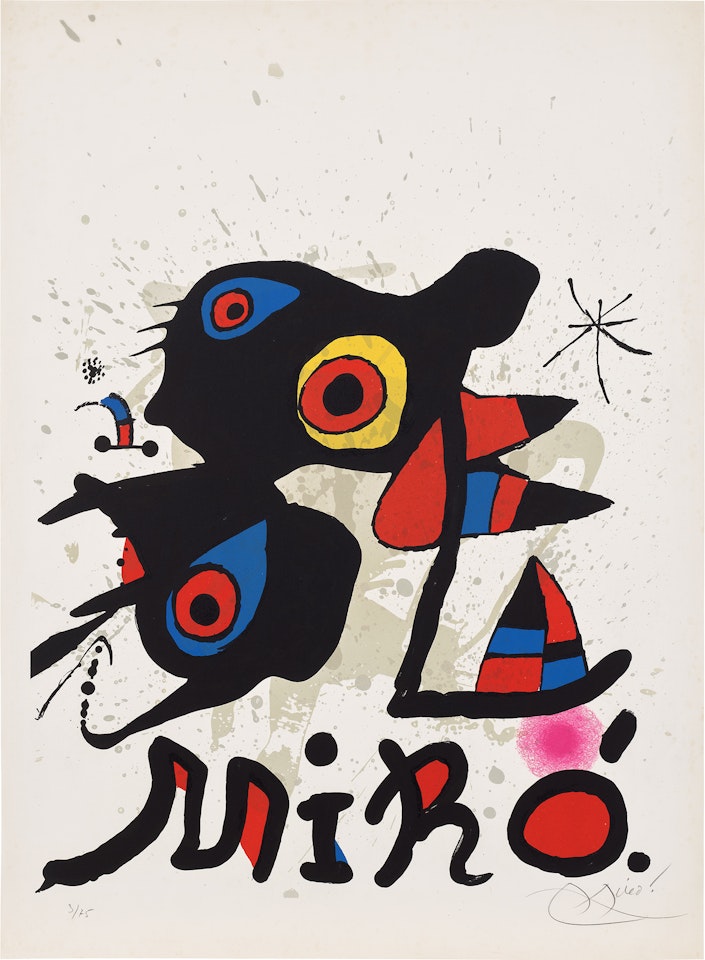 Poster for the exhibition 'Obra gráfica', Fundação Calouste Gulbenkian, Lisbon (M. 957) by Joan Miró