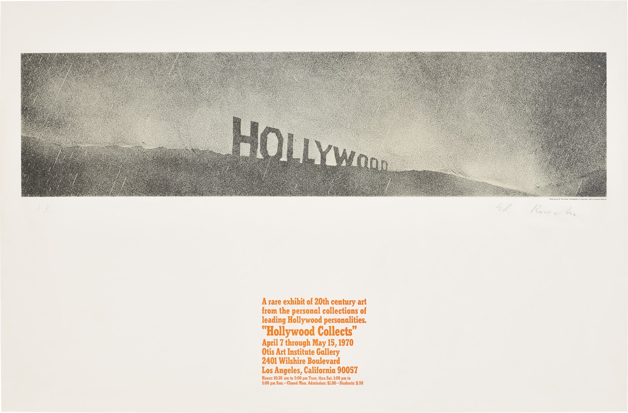 Hollywood in the Rain, from Hollywood Collects by Ed Ruscha