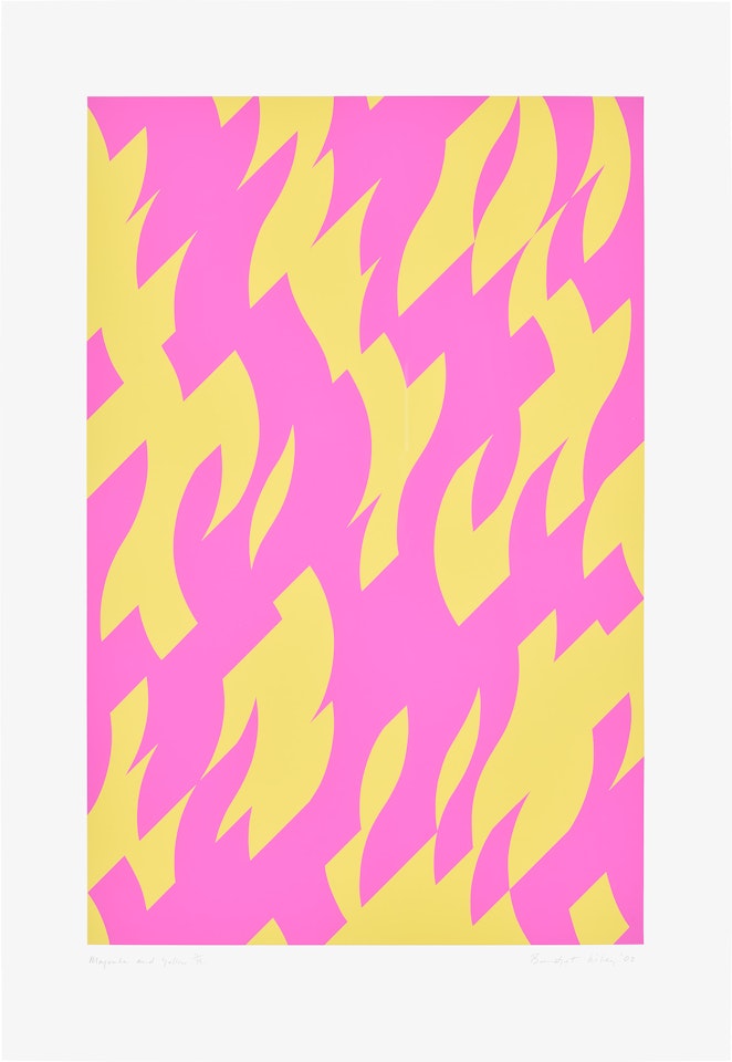 Magenta and Yellow (S. 50, T & G. 50) by Bridget Riley