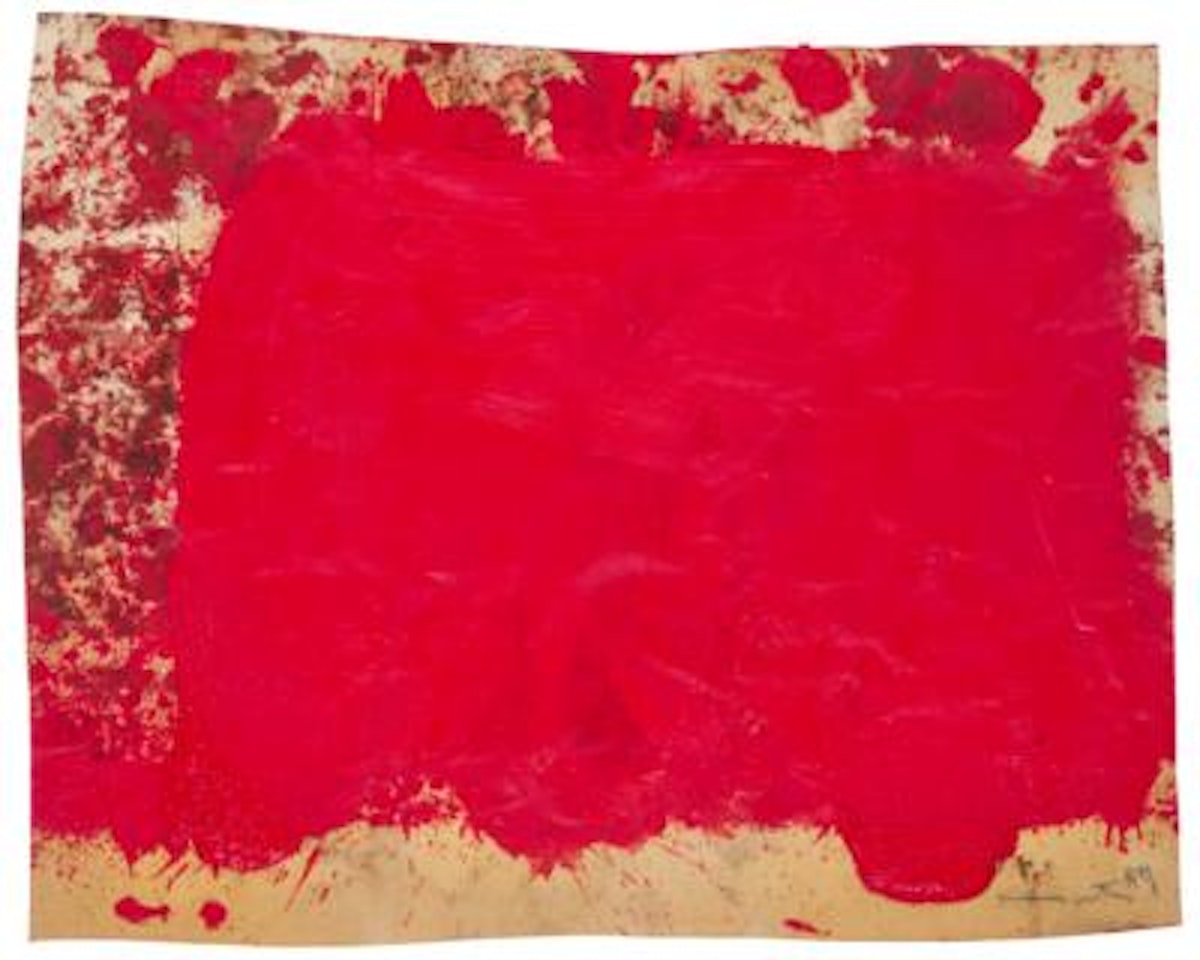 Untitled, relic of artistic action by Hermann Nitsch