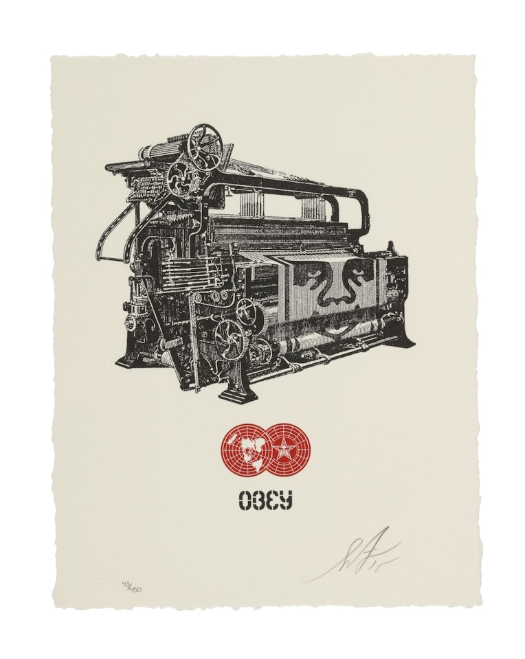 OBEY LOOM LETTERPRESS by Shepard Fairey