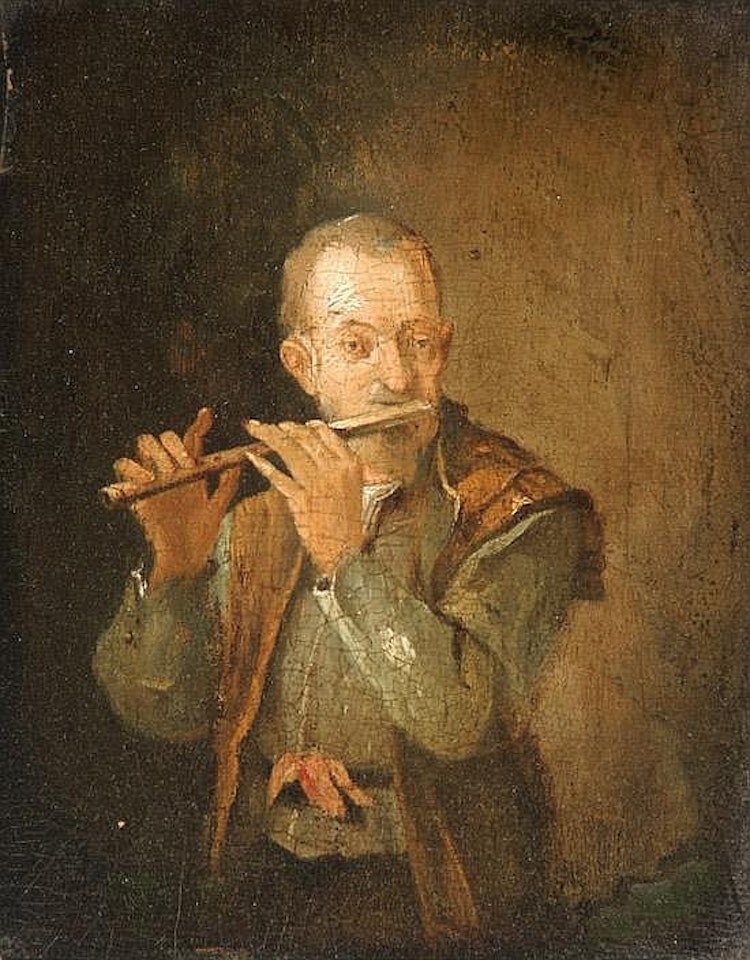 The Flute Player by German School