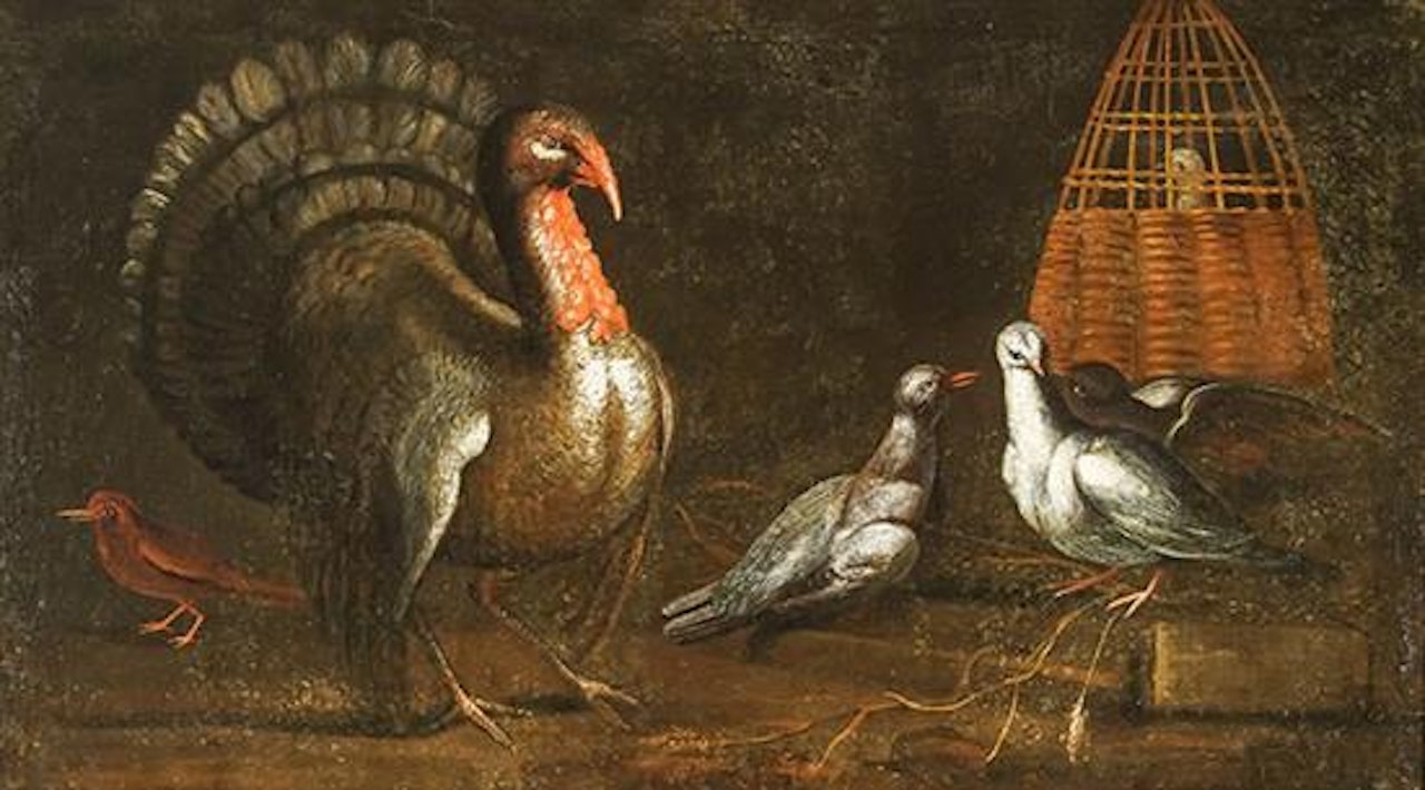 Fowl and Their Young by Continental School