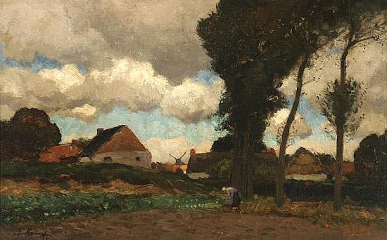 Harvesting on the Farm by Dutch School