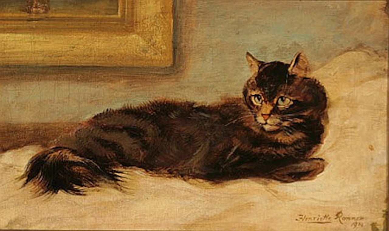 Resting Cat by Henriette Ronner-Knip