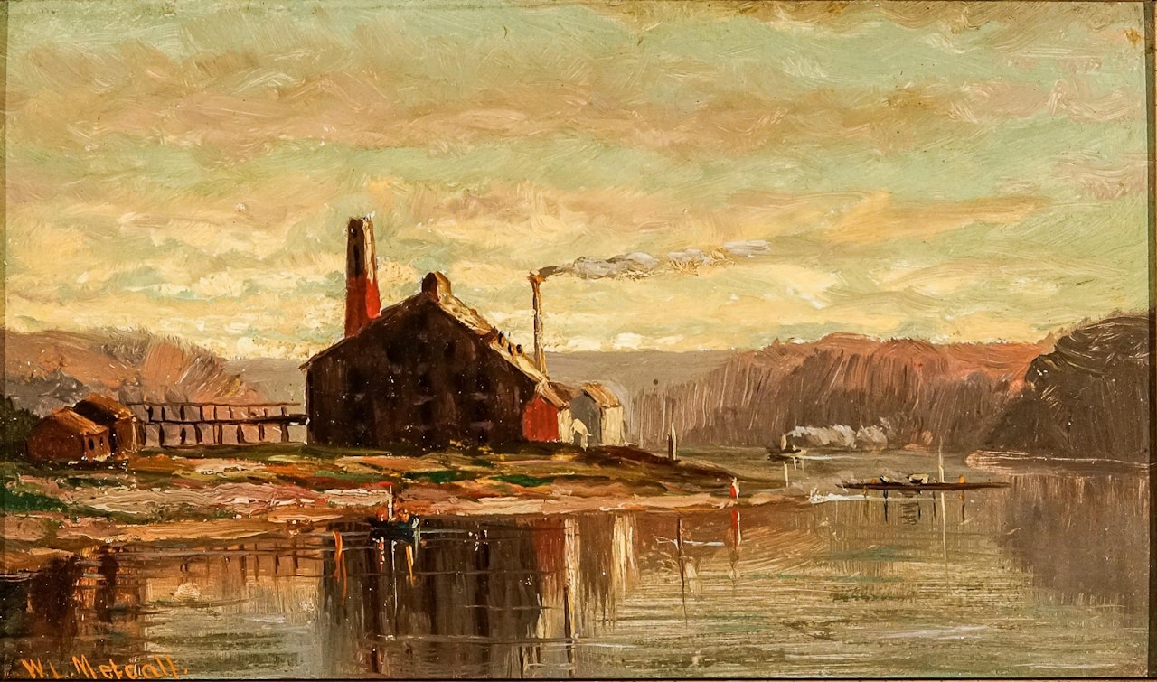 Mill Beside a River by Willard Leroy Metcalf