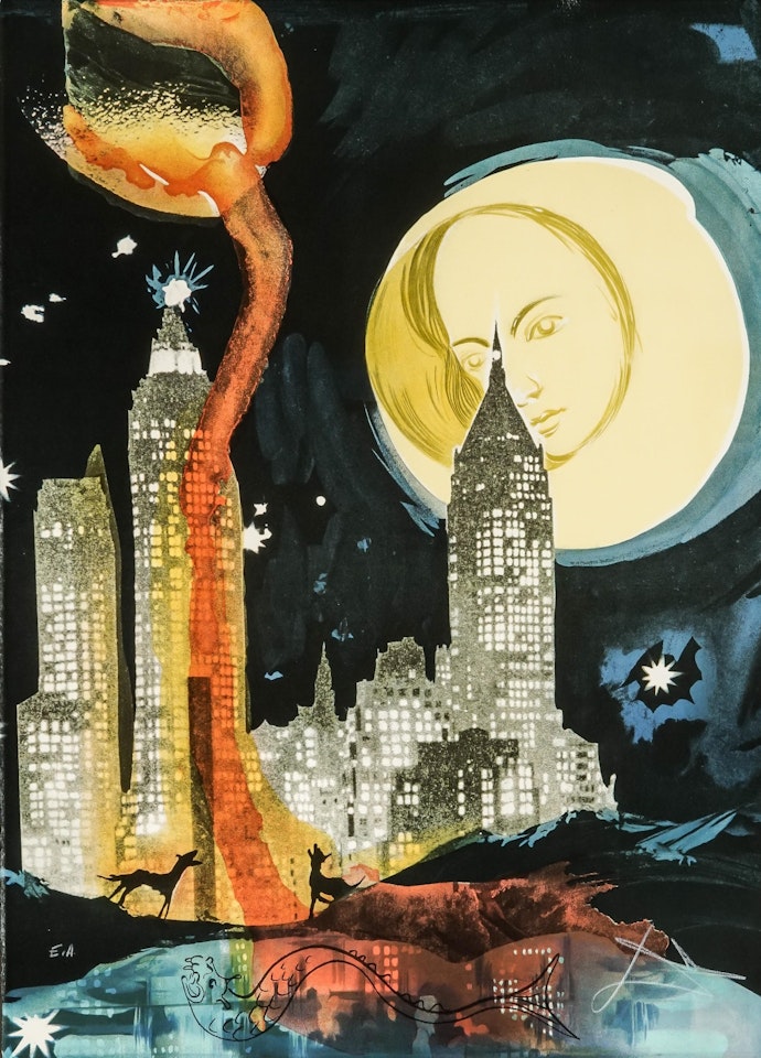 Manhattan Skyline (Field 76-6) by Salvador Dali