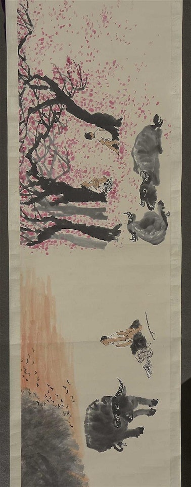 Boys On a Water Buffalo: A Hand Scroll by Chinese School