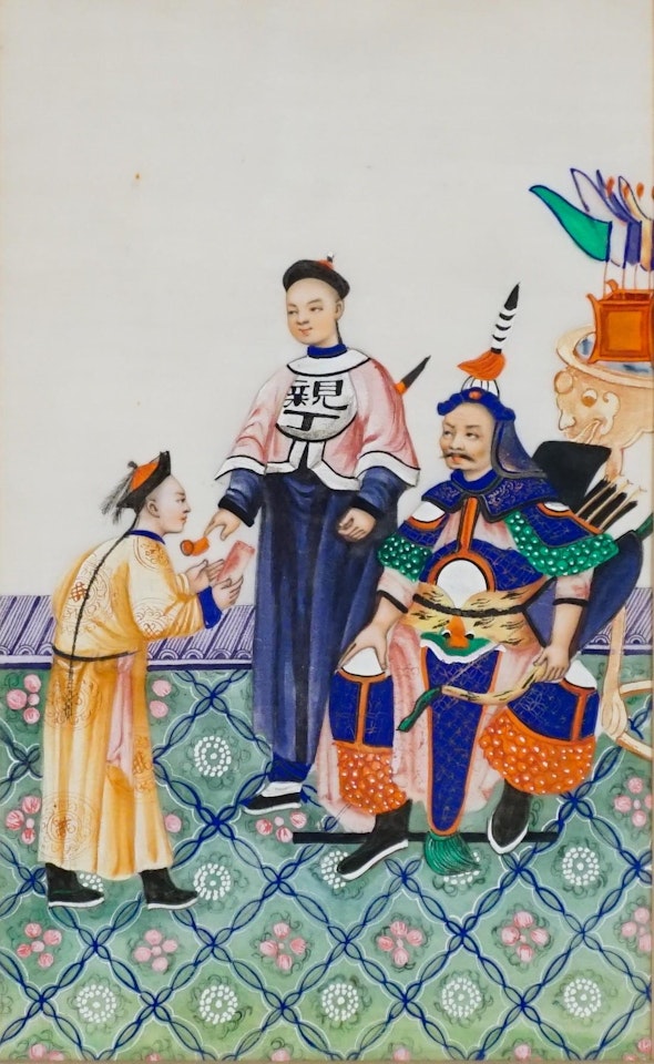 Set of Twelve Album Paintings of Assorted Court Scenes by Chinese School