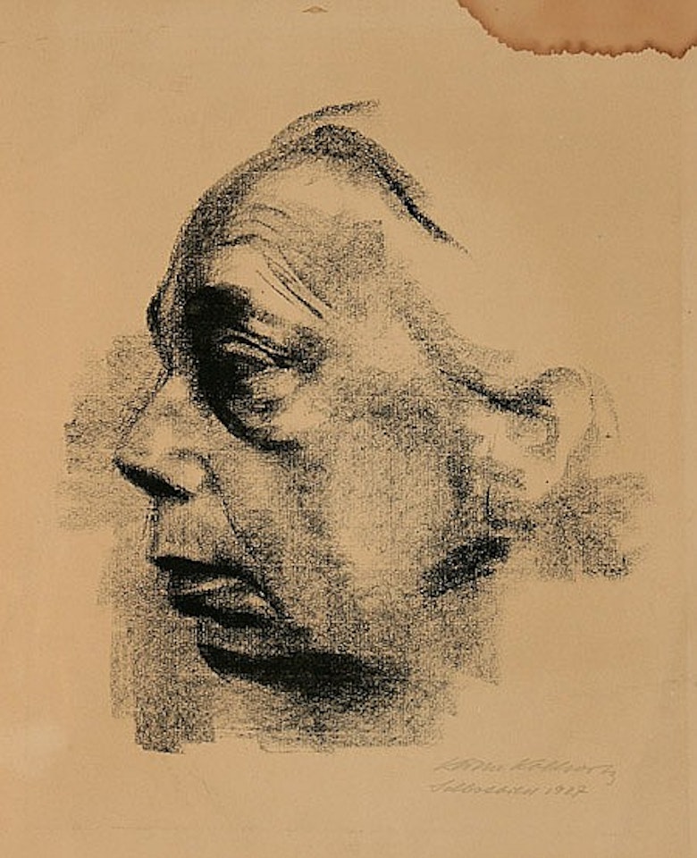 Selbstbildnis Im Profil (Klipstein 227b) by Kathe Kollwitz