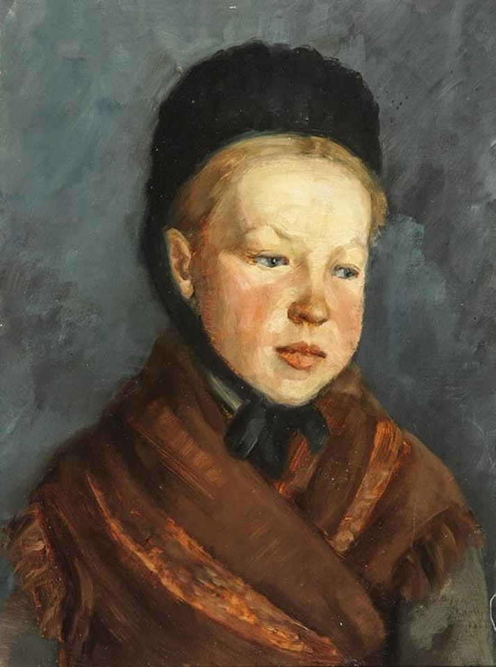 Portrait of a Young Girl Dressed in Folk Costume by French School