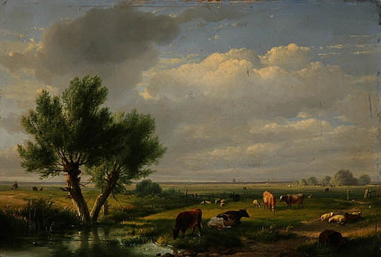 Cows and Sheep in the Fields by Eugène Joseph Verboeckhoven