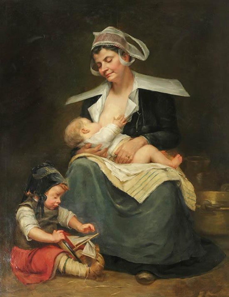 Mother with Children by Dutch School