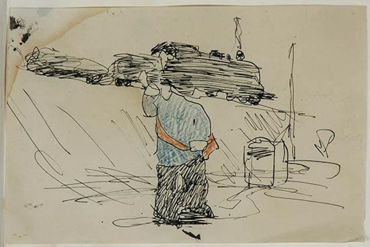 Eisenbahnszene (Railway Scene) by Lyonel Feininger