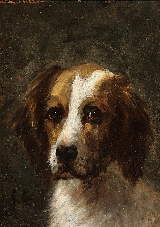 Portrait of Hounds: A Pair of Works by French School