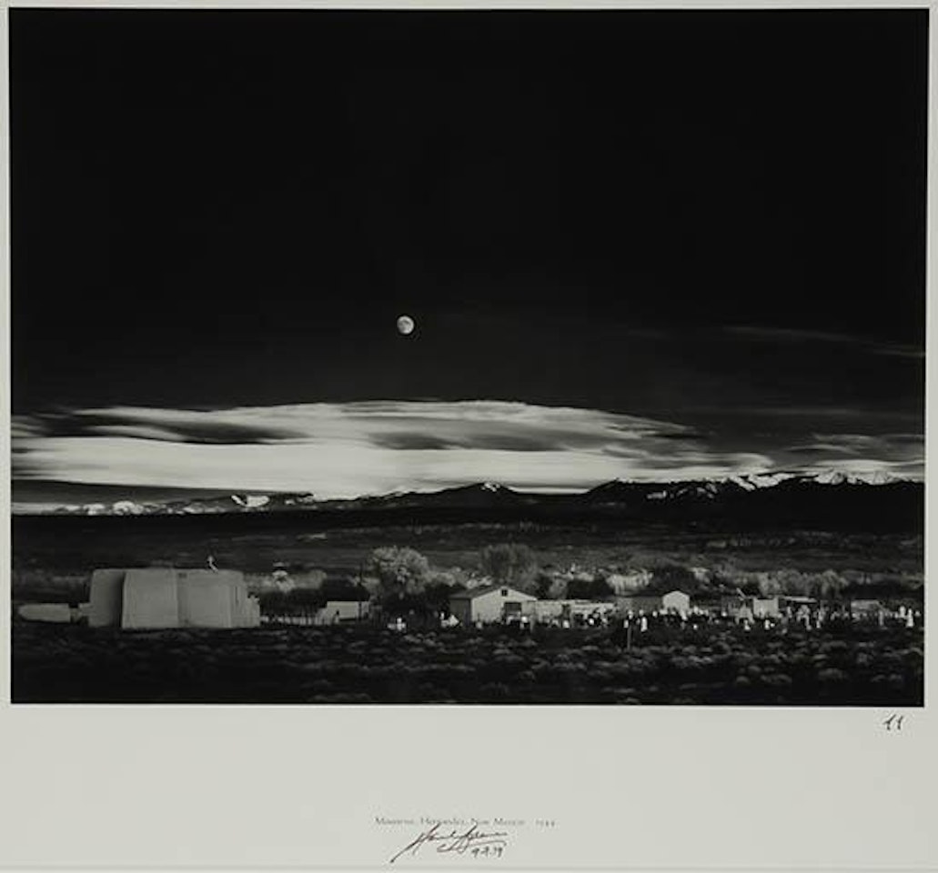 Moonrise over Hernandez by Ansel Adams