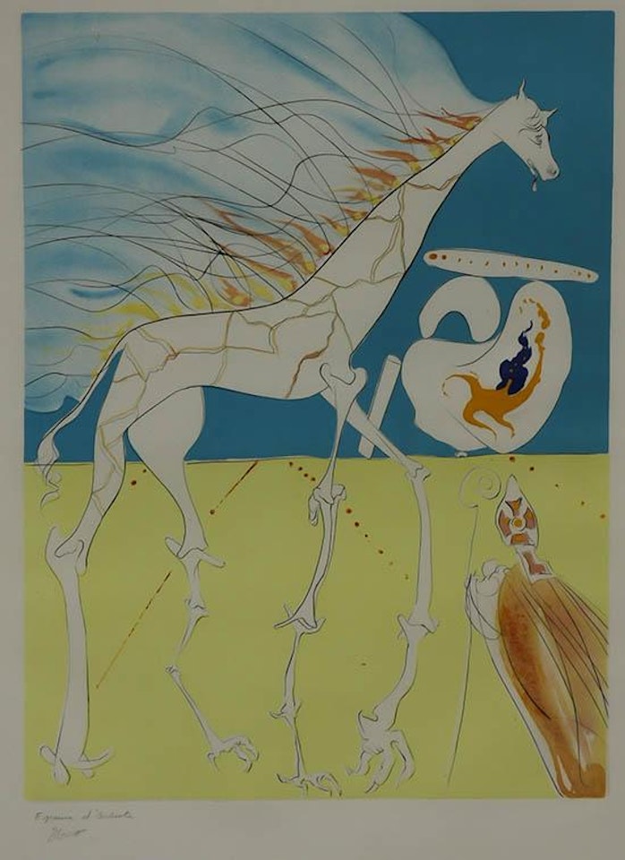Girafe Saturnienne from La Coquete du Cosmos (Field 74J) by Salvador Dali