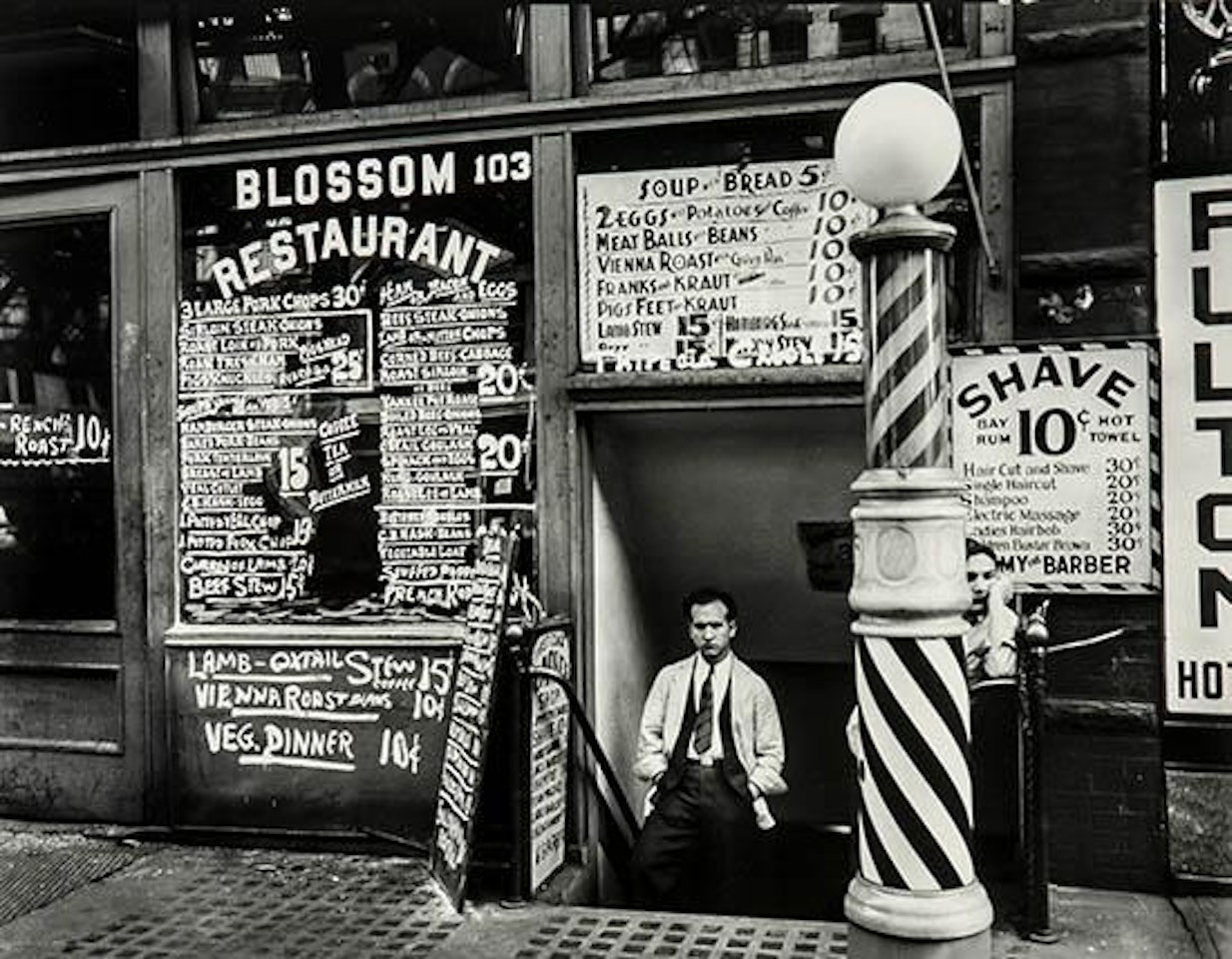 Blossom Restaurant, the Bowery by Berenice Abbott