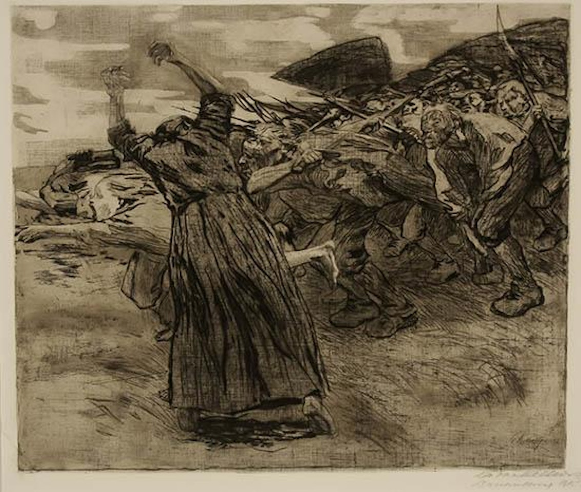 Losbruch (Klipstein 66) by Kathe Kollwitz