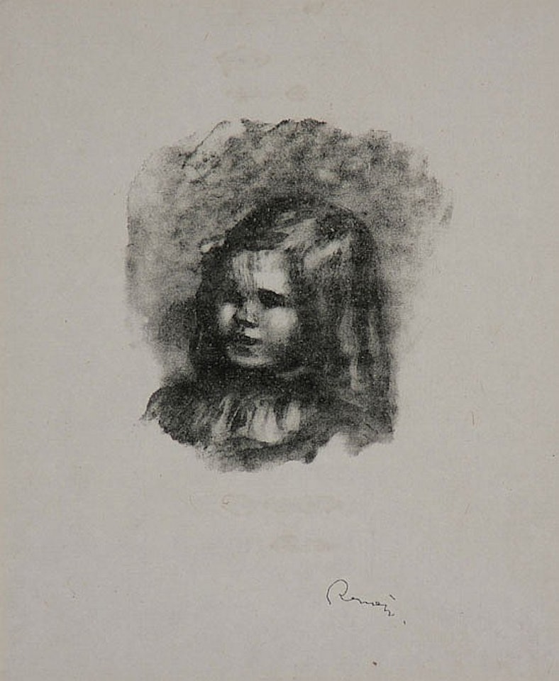 Claude Renoir, tourné à gauche from Douze lithographies originales de Pierre-Auguste Renoir (Stella 40) by Pierre-Auguste Renoir